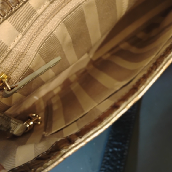 Brahmin Leather Croc Patchwork Shoulder Purse - Picture 5 of 16